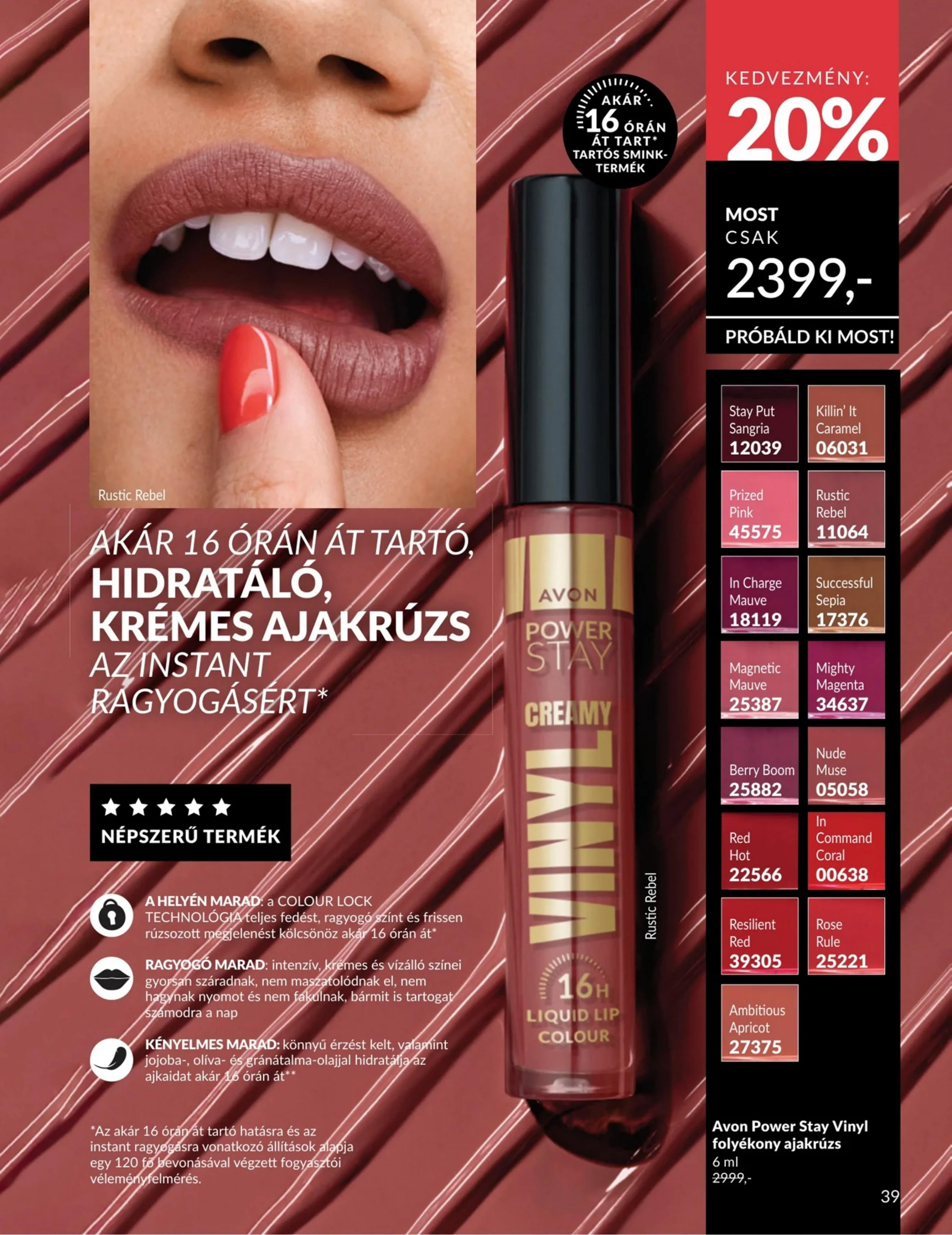 Avon akciós újság 07.01–07.31 – 39. oldal