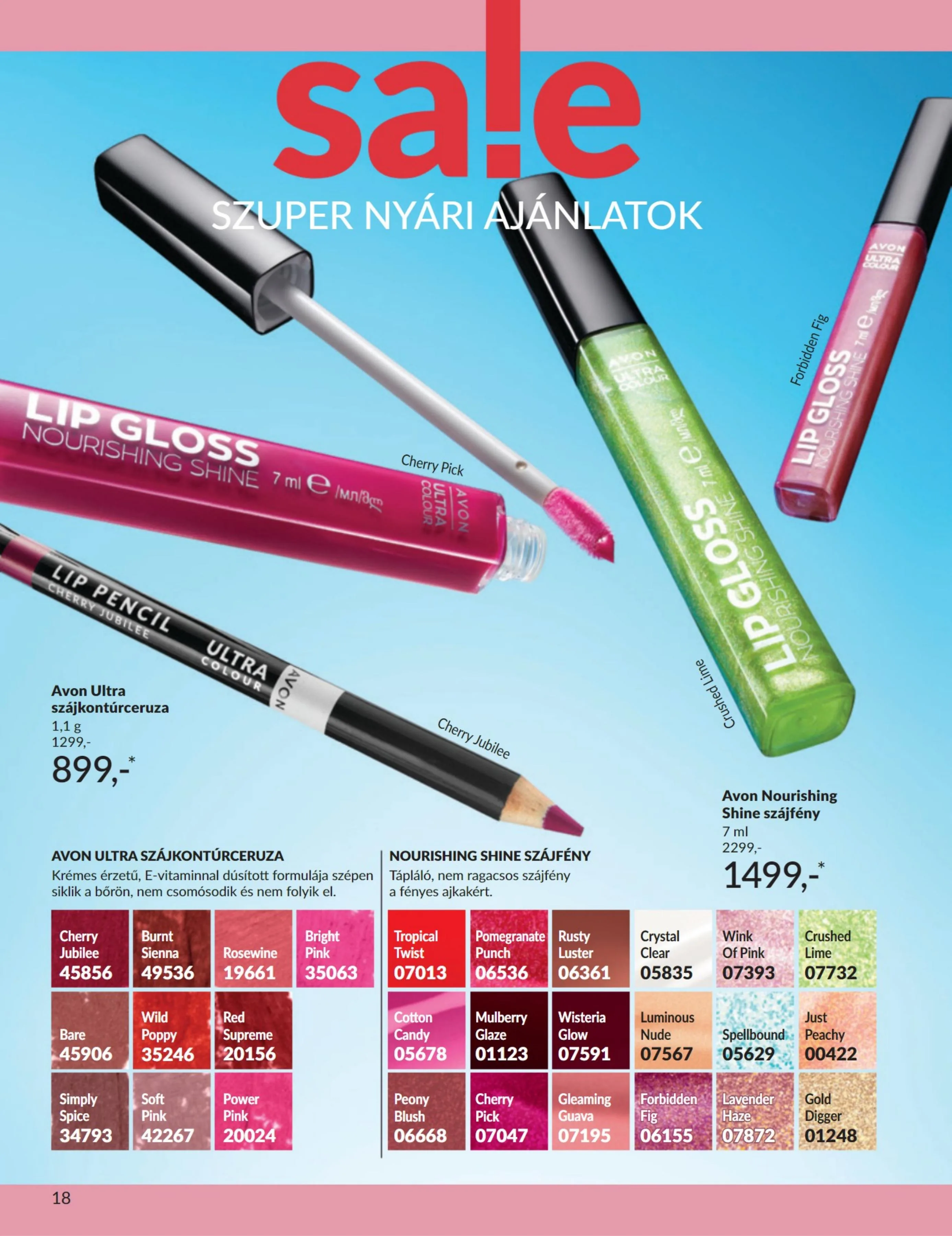 Avon akciós újság Honap Kedvencei 07.01–07.31 – 18. oldal