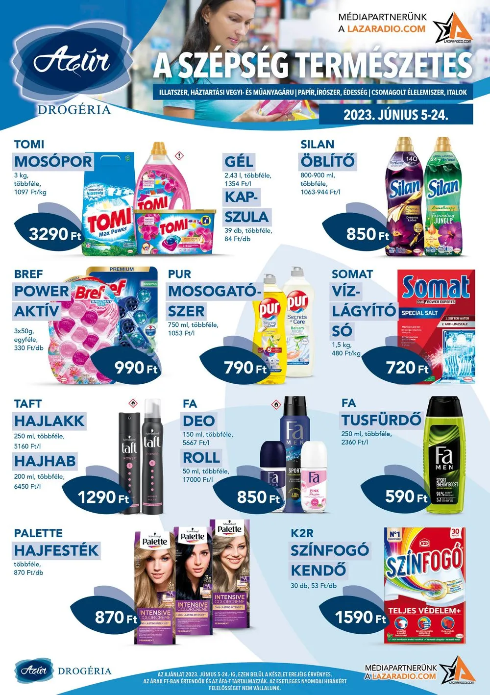 Azur akciós újság Drogéria 06.05–06.24