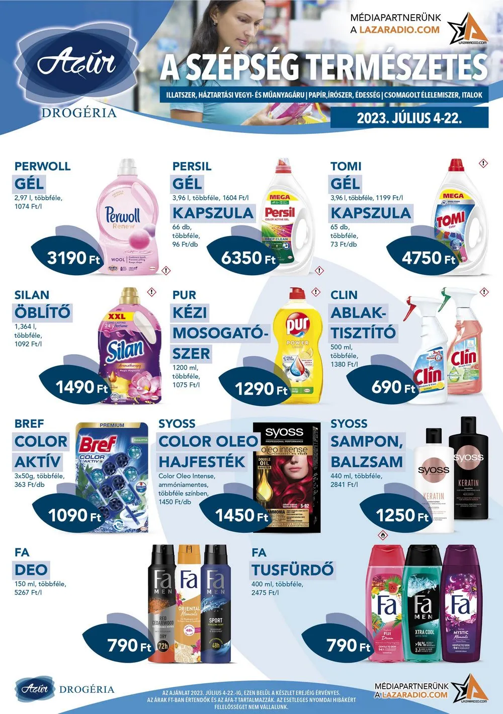 Azur akciós újság Drogéria 07.04–07.22