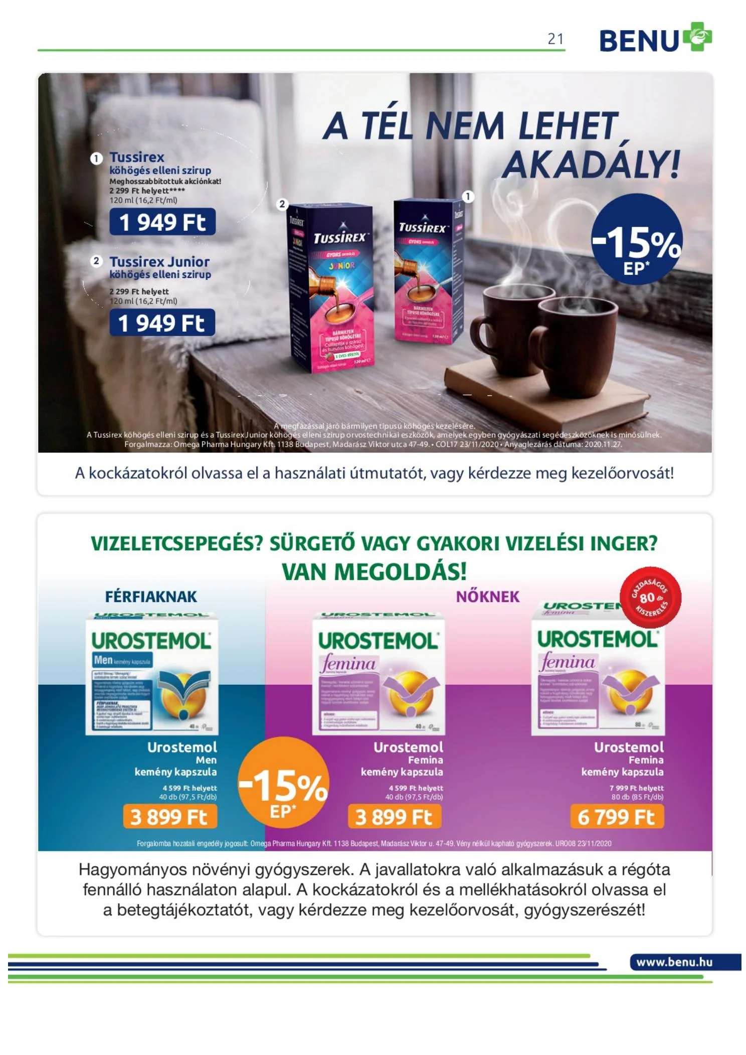 BENU akciós újság 01.01–01.31 – 21. oldal