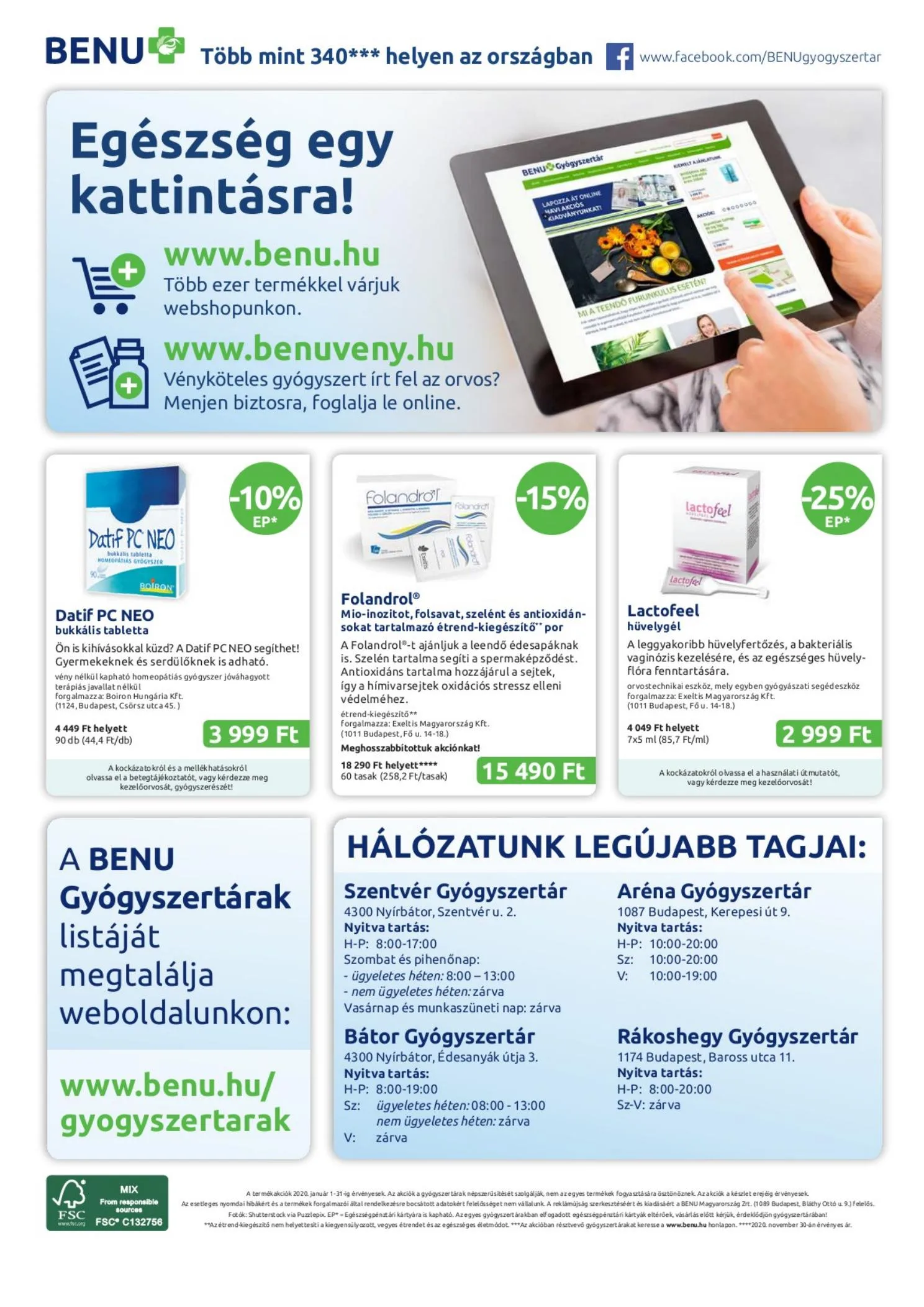 BENU akciós újság 01.01–01.31 – 32. oldal