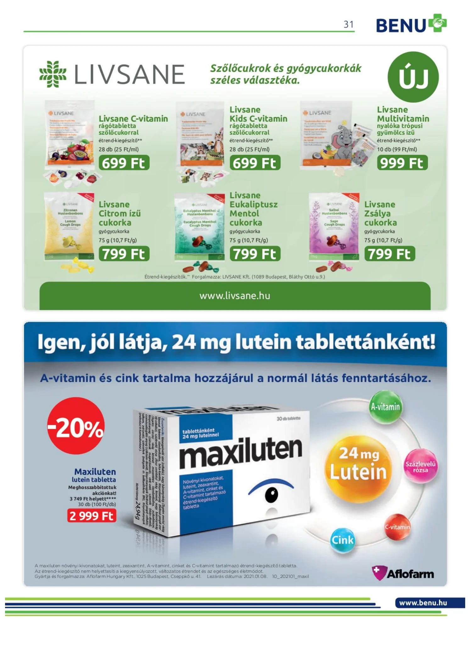 BENU akciós újság 02.01–02.28 – 31. oldal