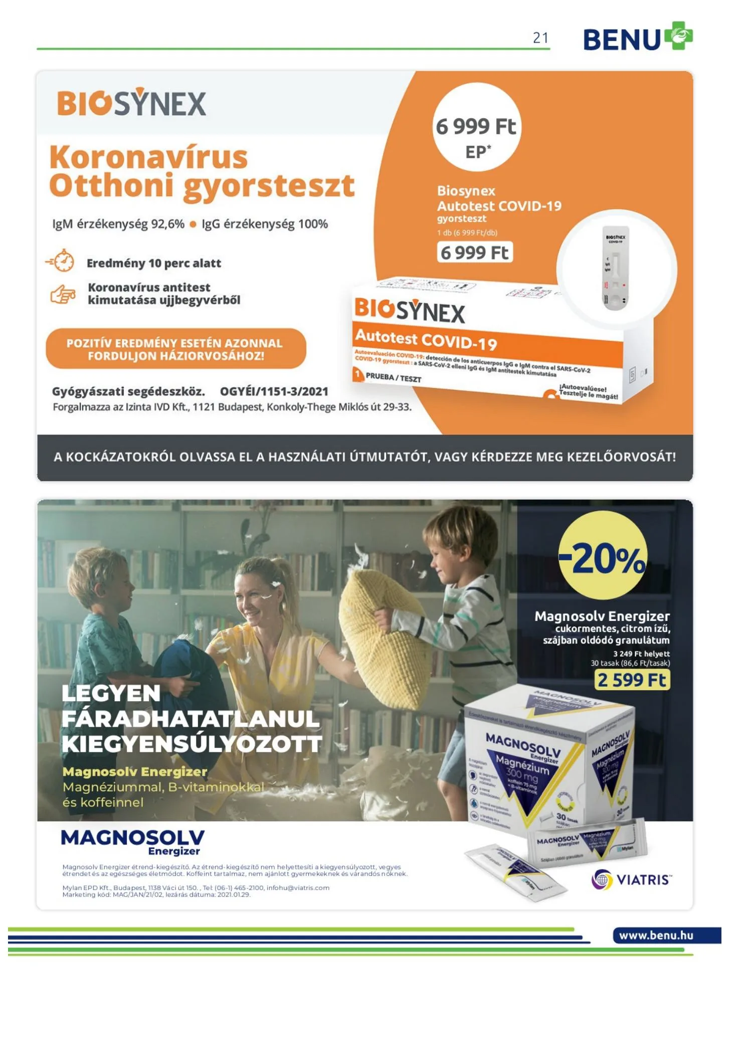 BENU akciós újság 03.01–03.31 – 21. oldal