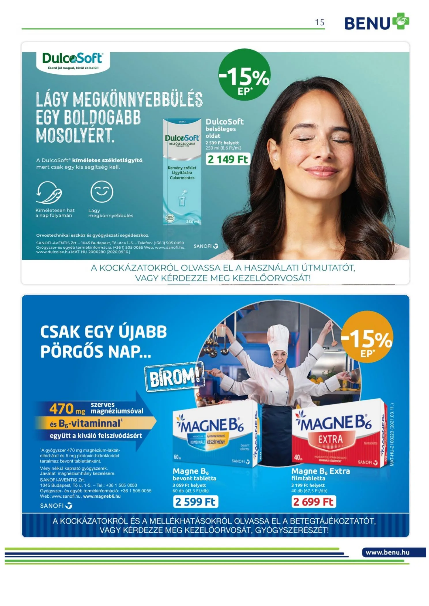 BENU akciós újság 05.01–05.31 – 15. oldal