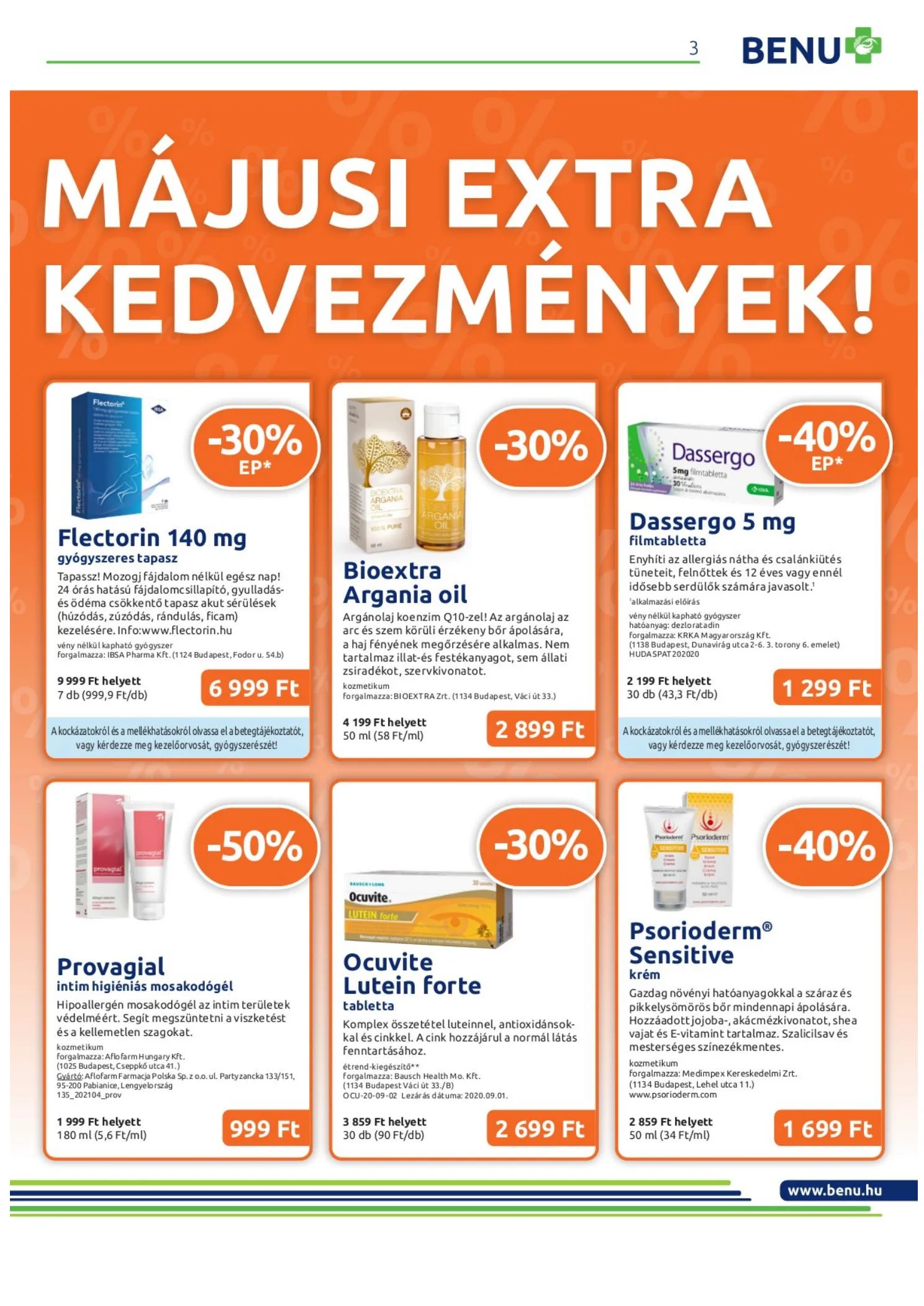 BENU akciós újság 05.01–05.31 – 3. oldal