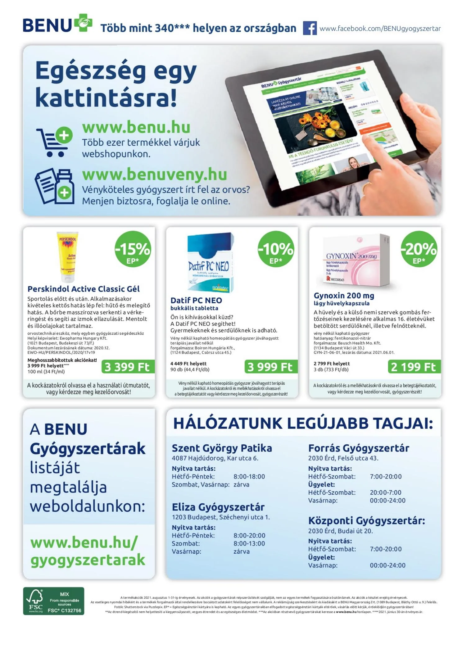 BENU akciós újság 08.01–08.31 – 32. oldal