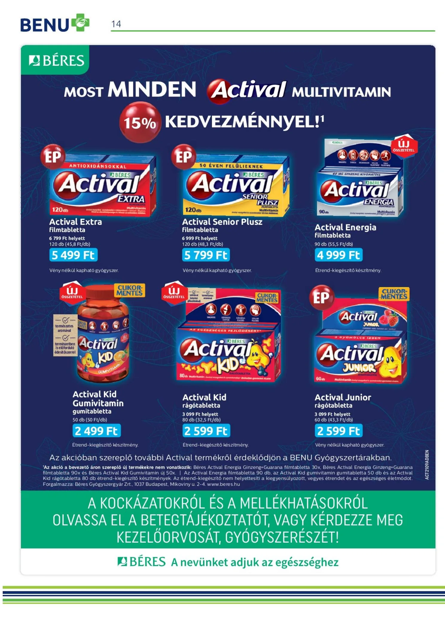 BENU akciós újság 09.01–09.30 – 14. oldal