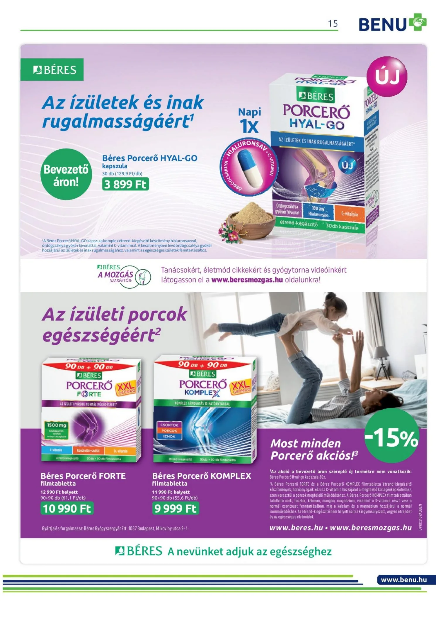 BENU akciós újság 09.01–09.30 – 15. oldal