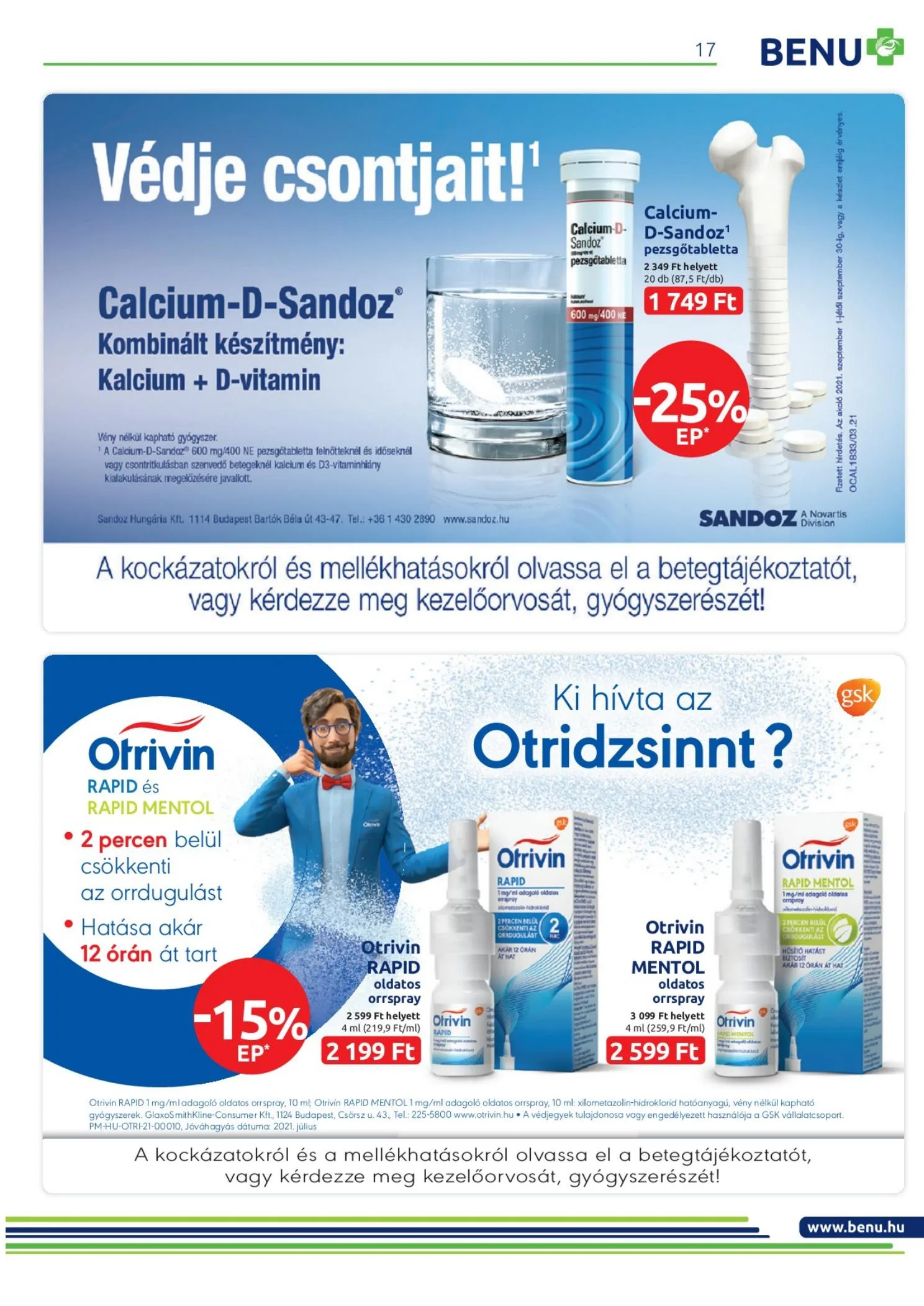 BENU akciós újság 09.01–09.30 – 17. oldal