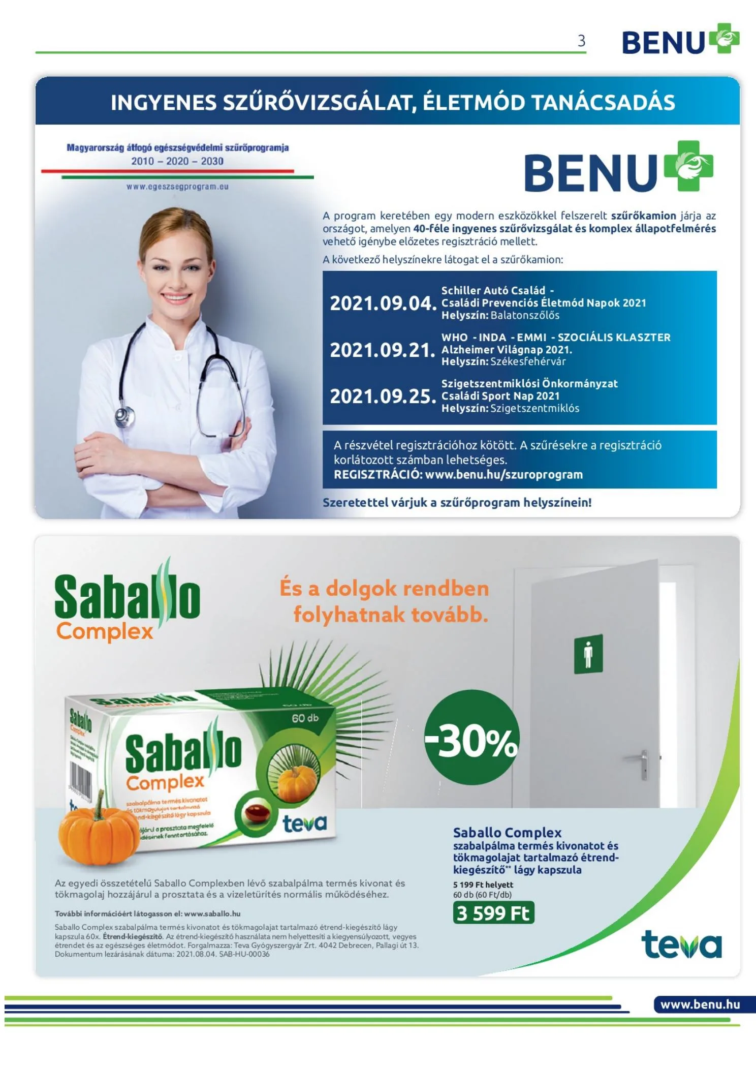 BENU akciós újság 09.01–09.30 – 3. oldal