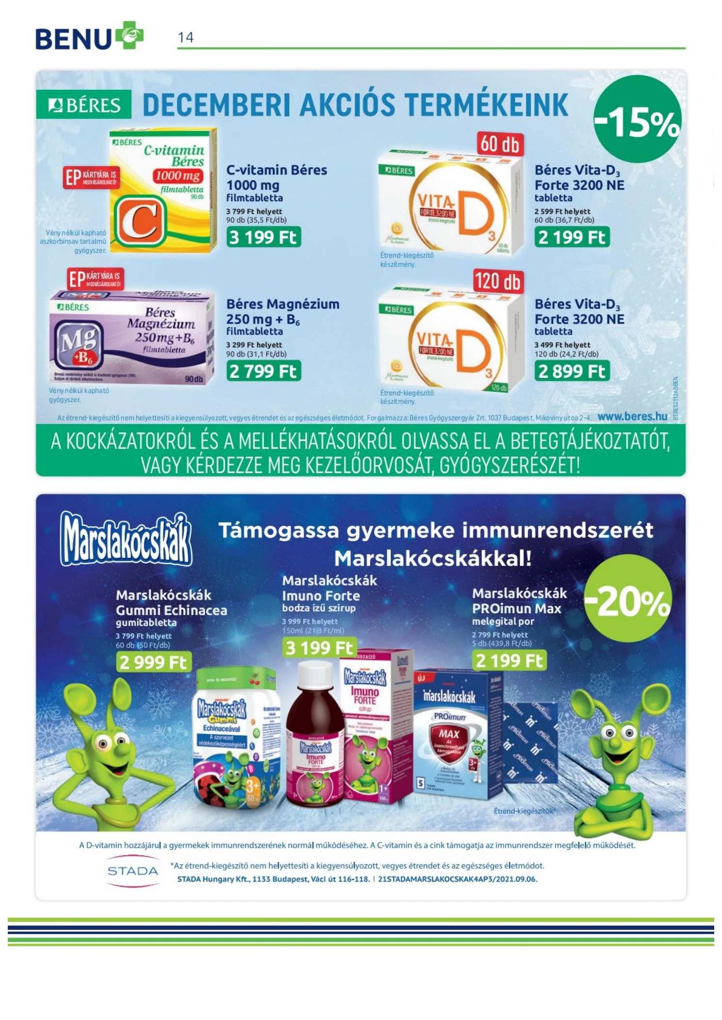 BENU akciós újság 12.01–12.31 – 14. oldal