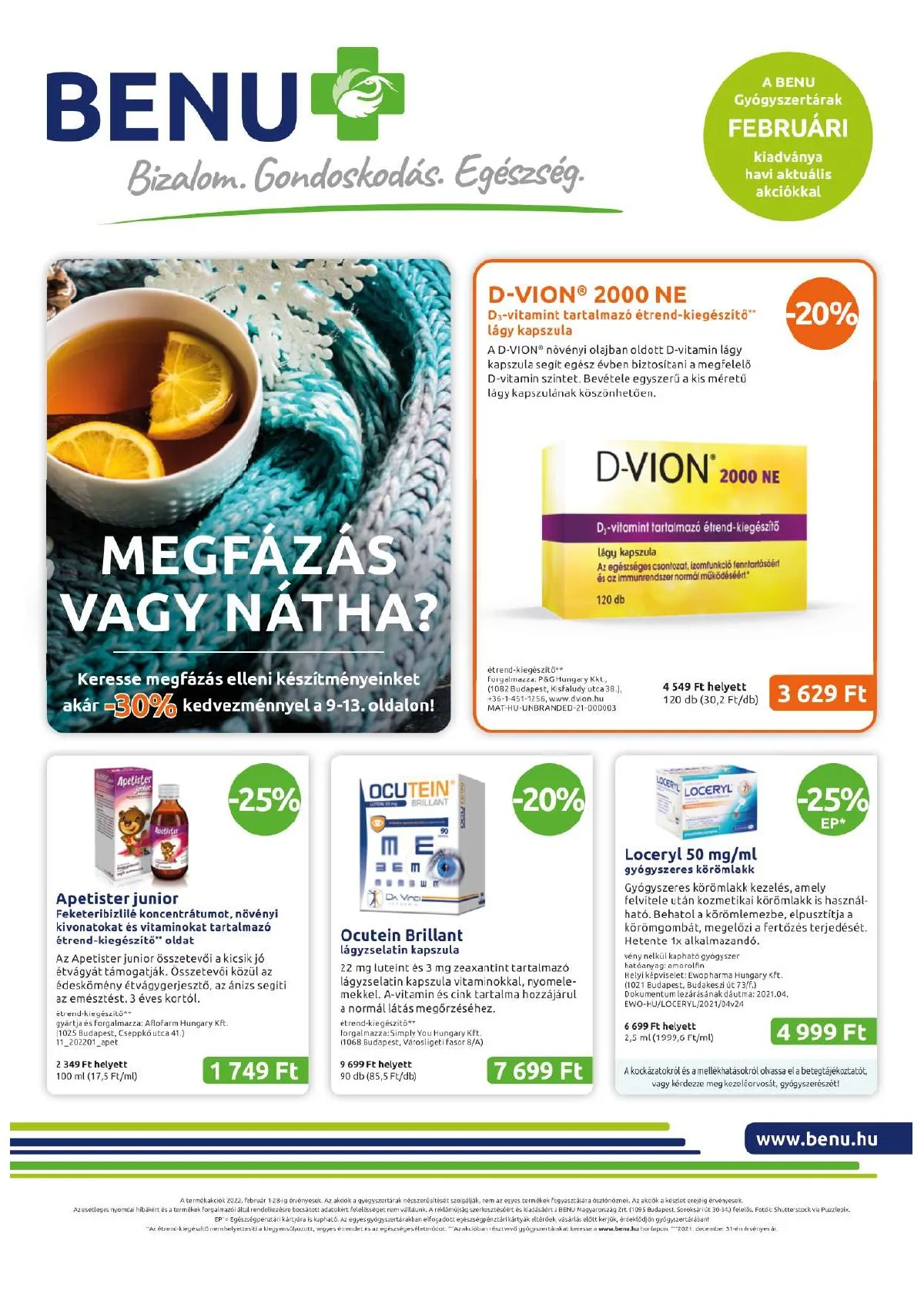 BENU akciós újság 02.01–02.28