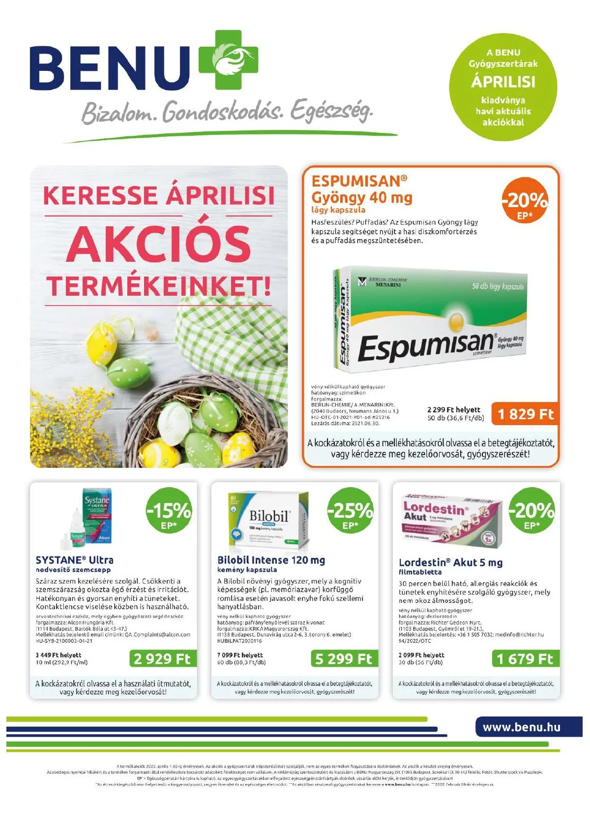 BENU akciós újság 04.01–04.30
