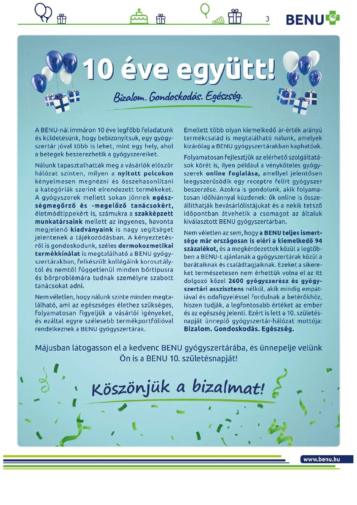 BENU akciós újság 05.01–05.31 – 3. oldal