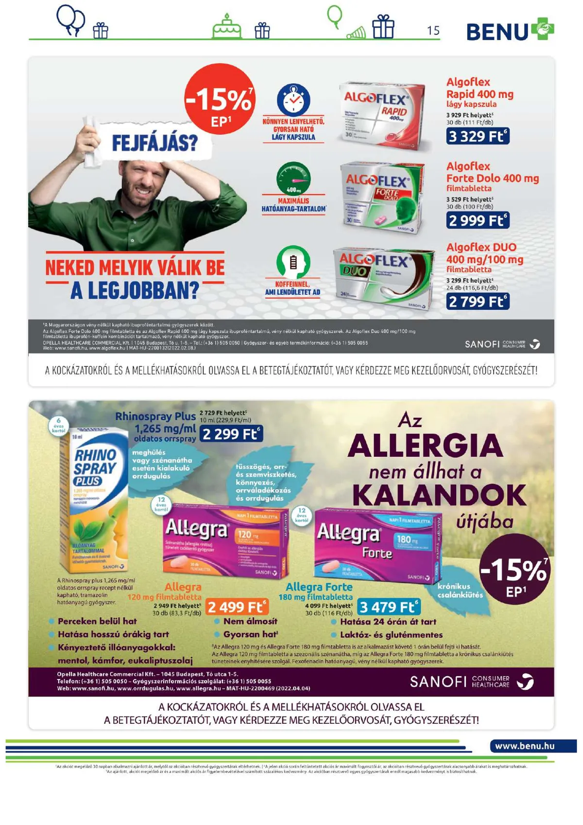 BENU akciós újság 06.01–06.30 – 15. oldal