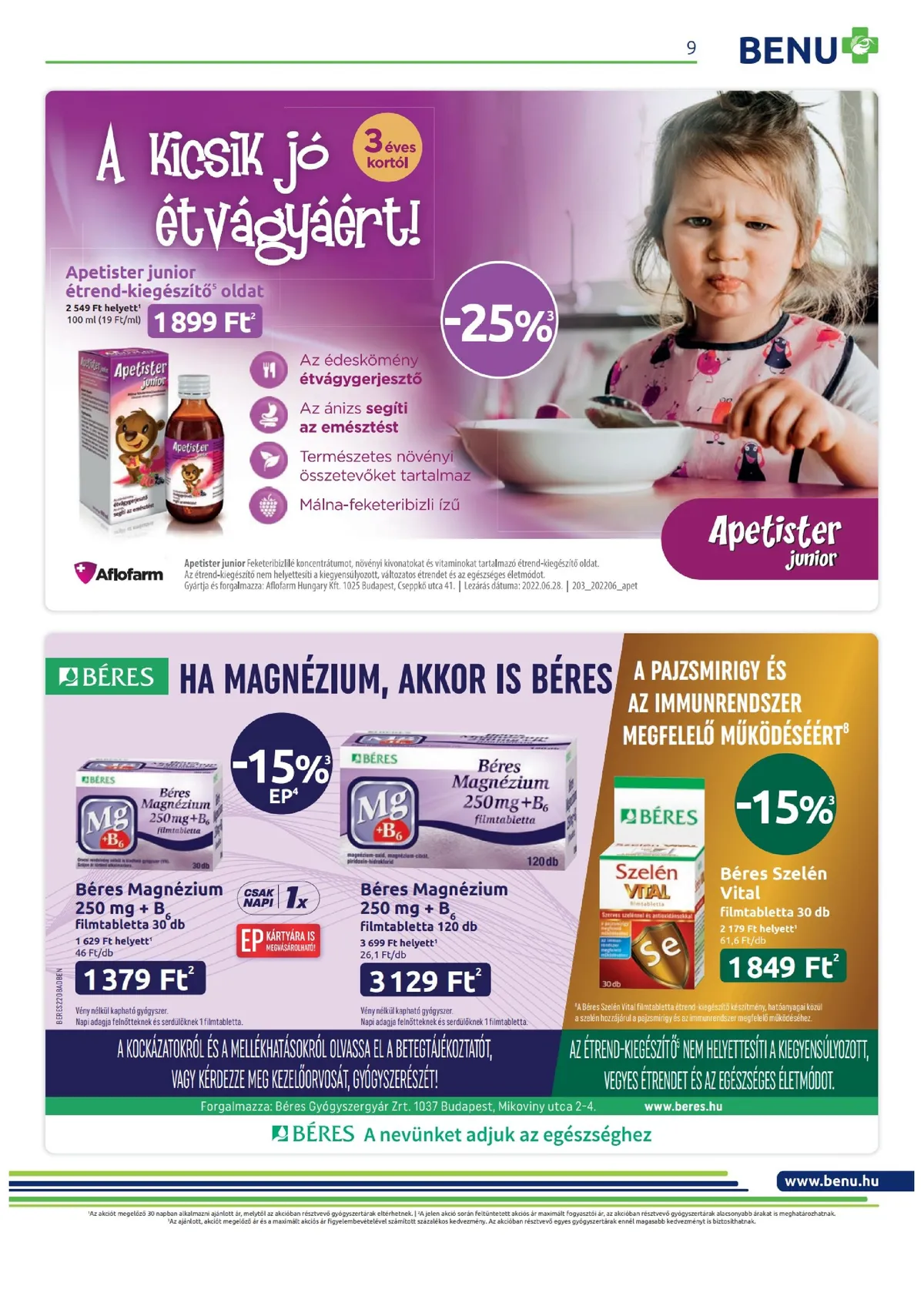 BENU akciós újság 08.01–08.31 – 9. oldal