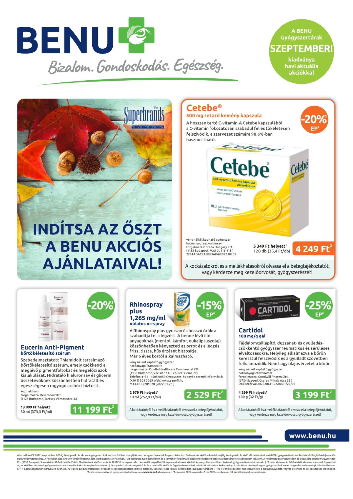 BENU akciós újság 09.01–09.30