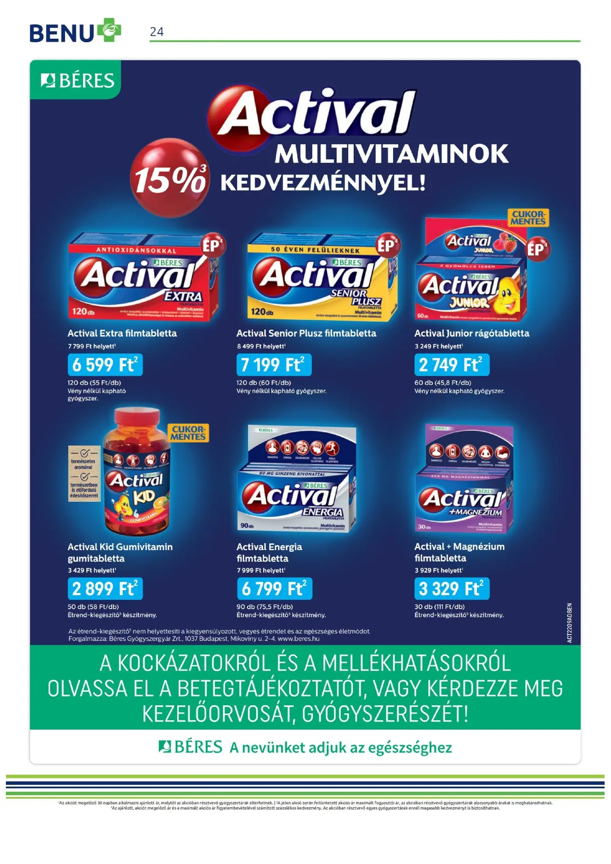 BENU akciós újság 09.01–09.30 – 24. oldal