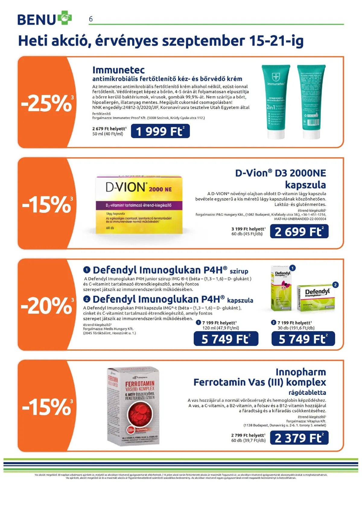 BENU akciós újság 09.01–09.30 – 6. oldal