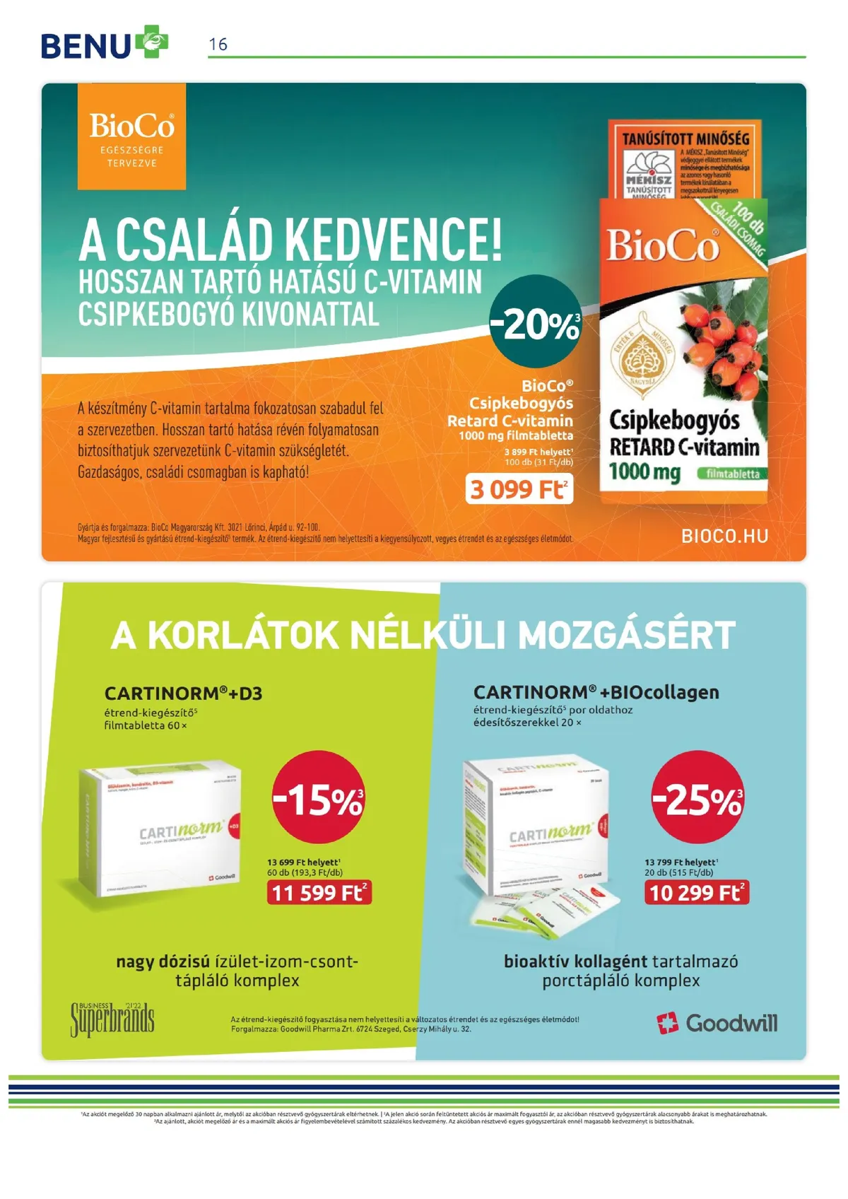 BENU akciós újság 11.01–11.30 – 16. oldal