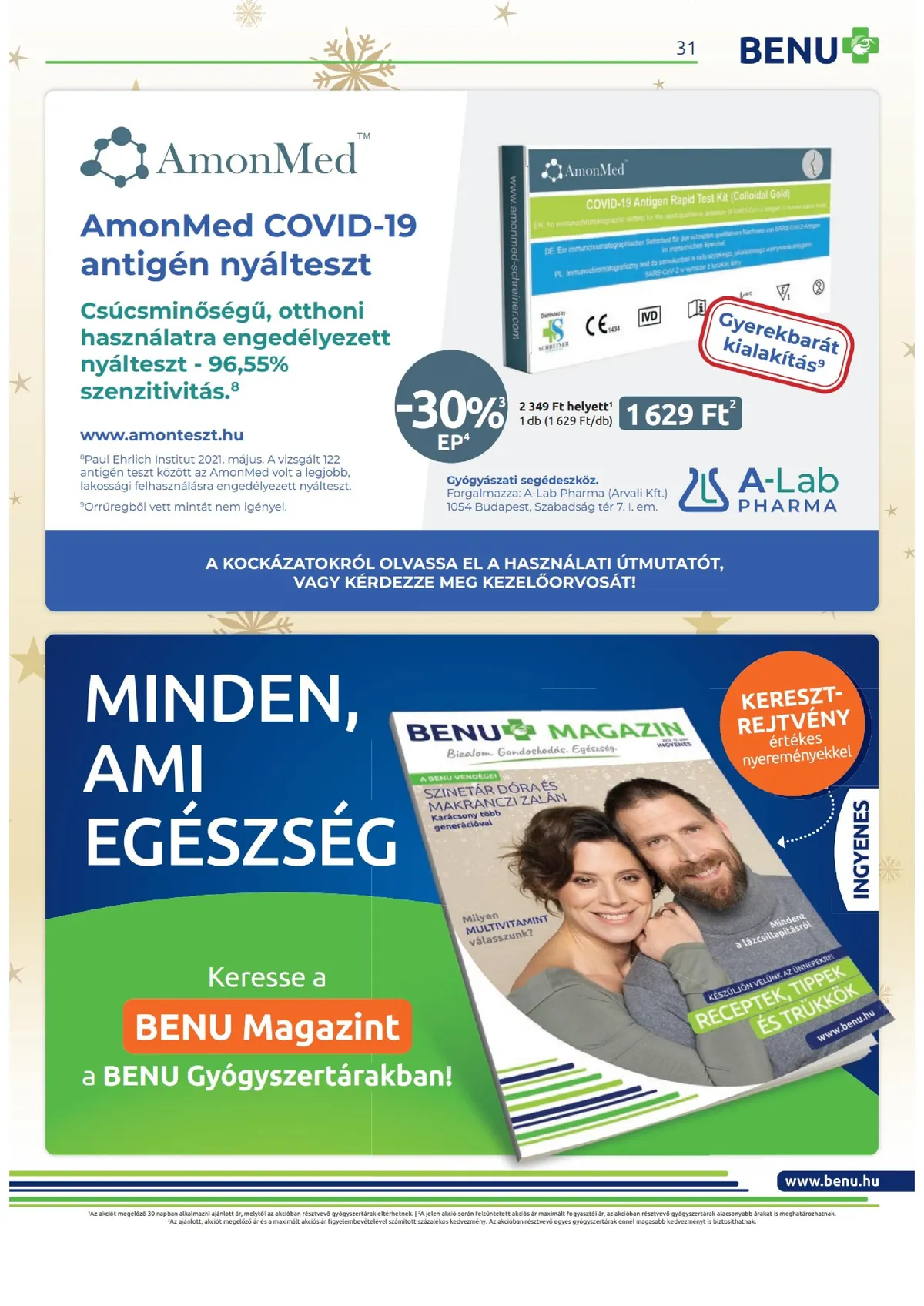 BENU akciós újság 12.01–12.31 – 31. oldal