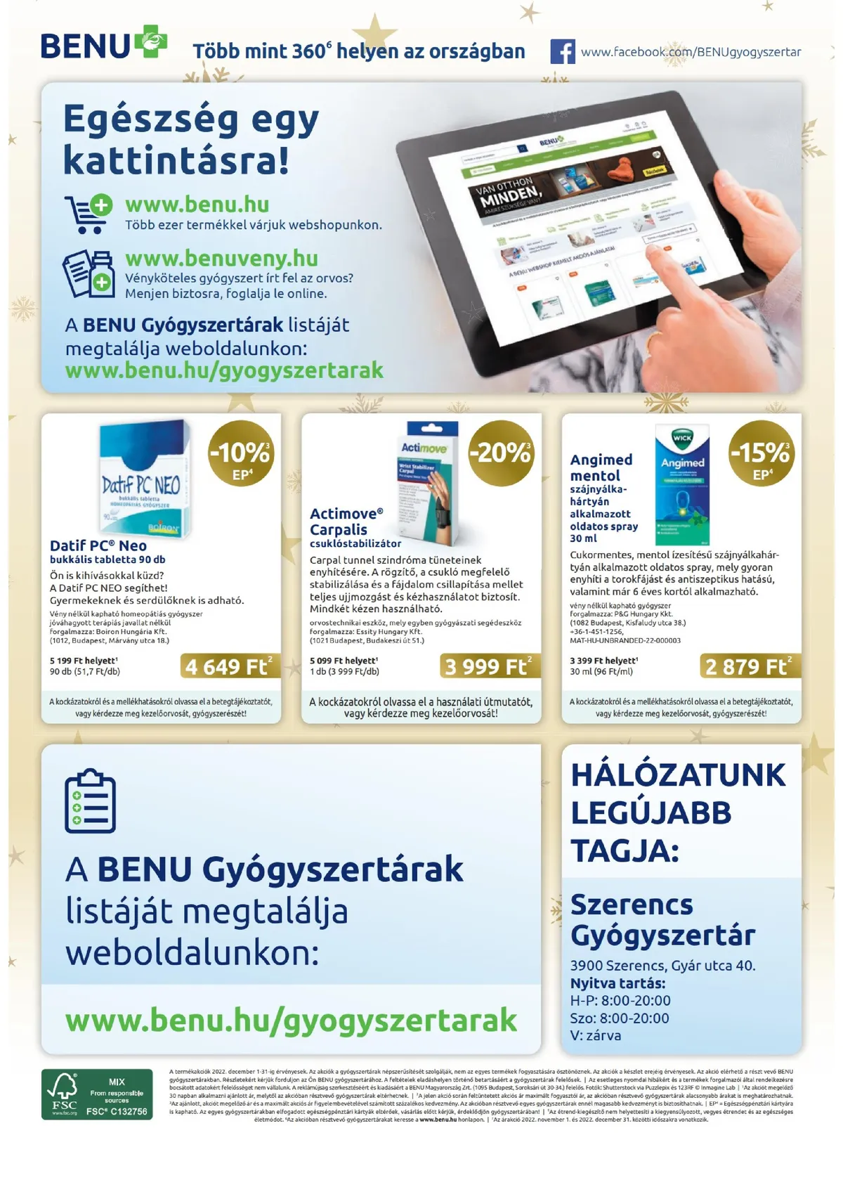 BENU akciós újság 12.01–12.31 – 32. oldal