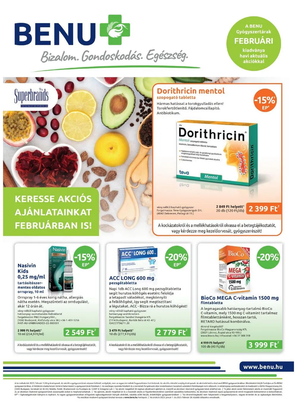 BENU akciós újság 02.01–02.28