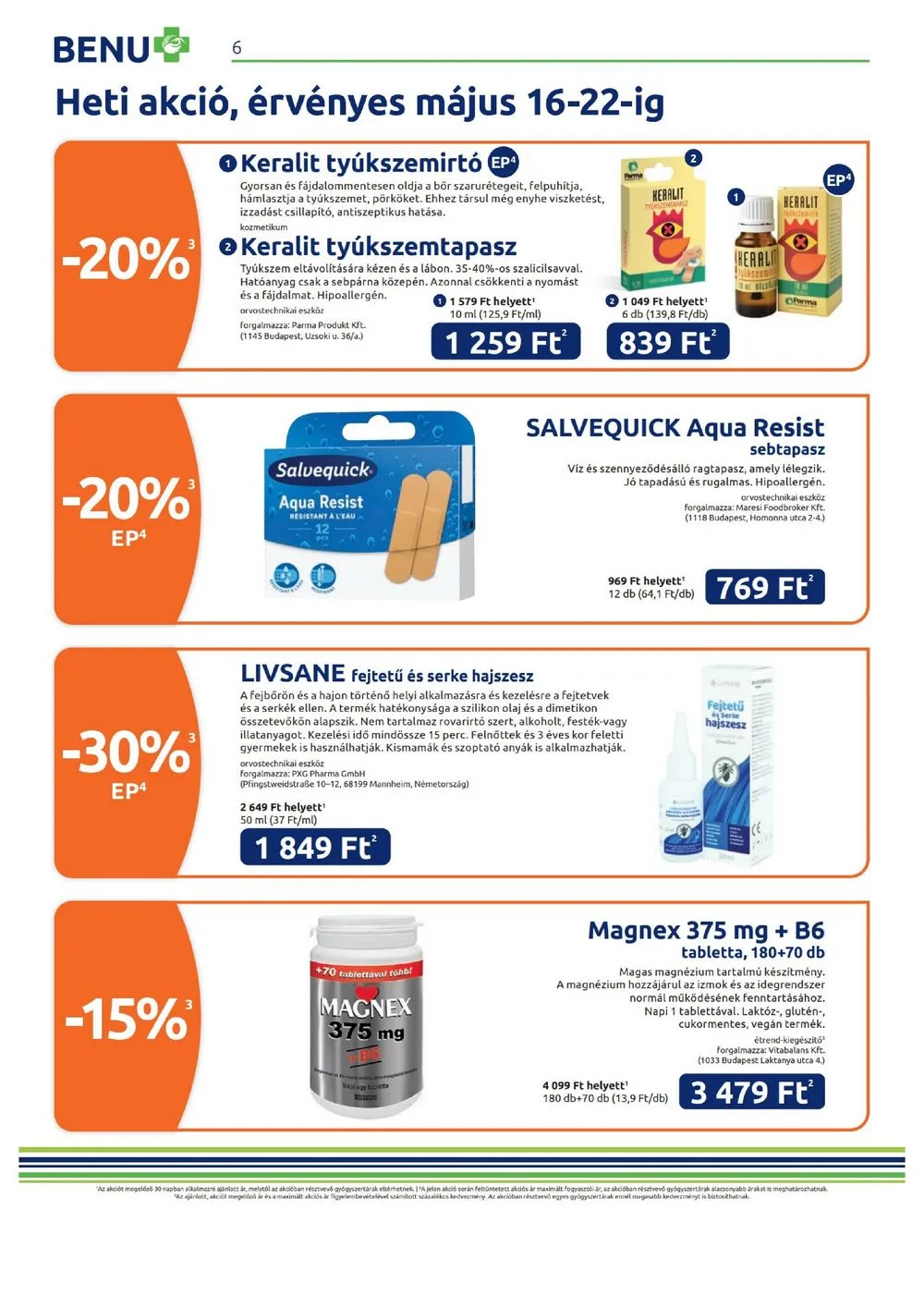 BENU akciós újság 05.01–05.31 – 6. oldal
