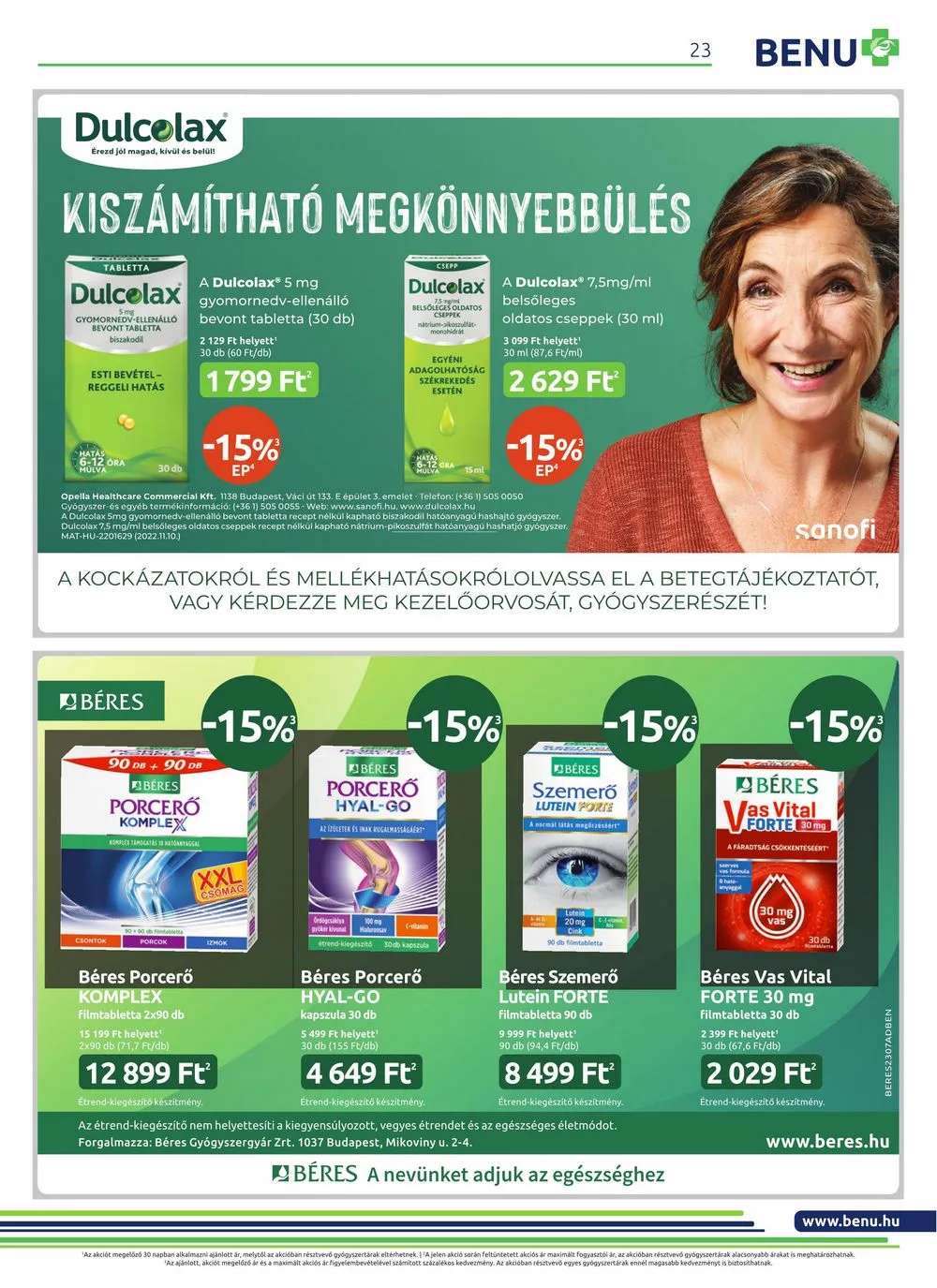 BENU akciós újság 07.01–07.31 – 23. oldal