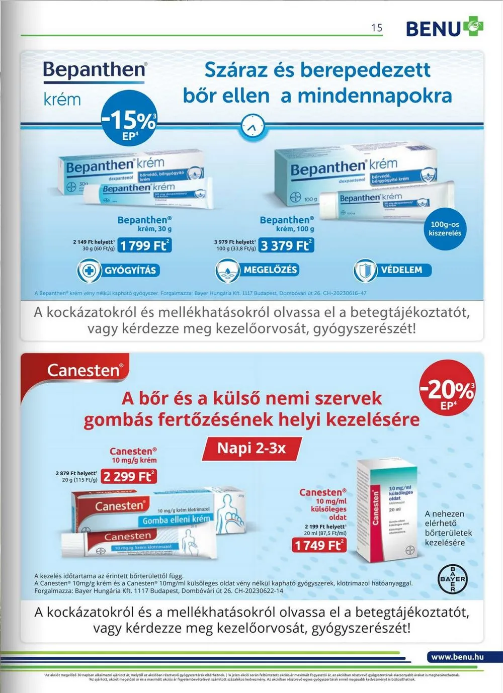 BENU akciós újság 08.01–08.31 – 15. oldal