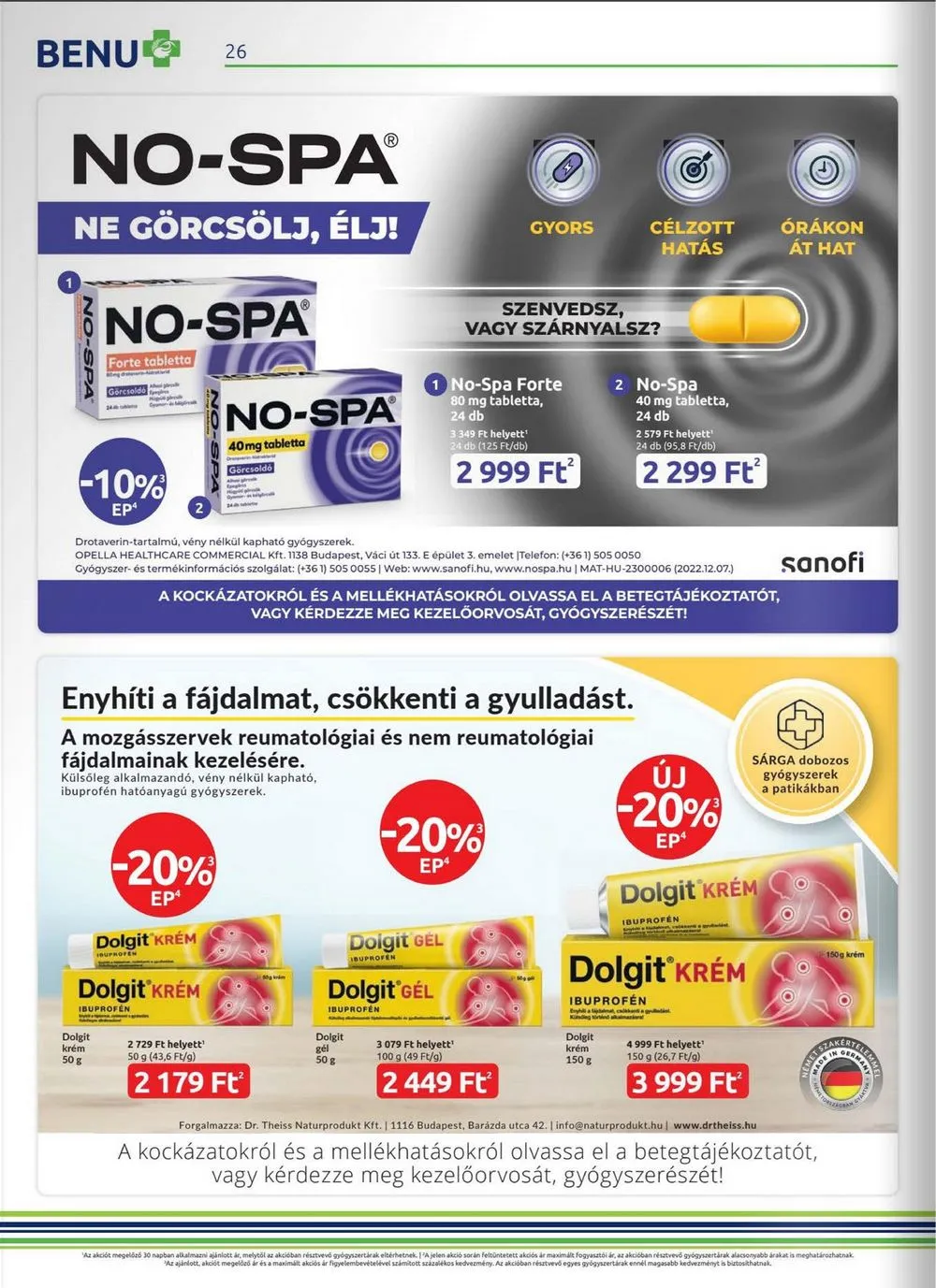 BENU akciós újság 09.01–09.30 – 26. oldal