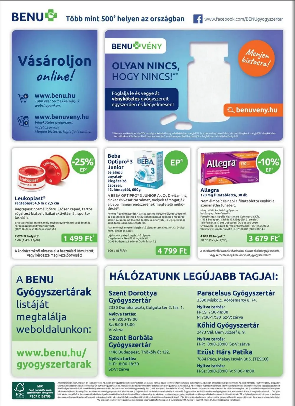 BENU akciós újság 05.01–05.31 – 28. oldal
