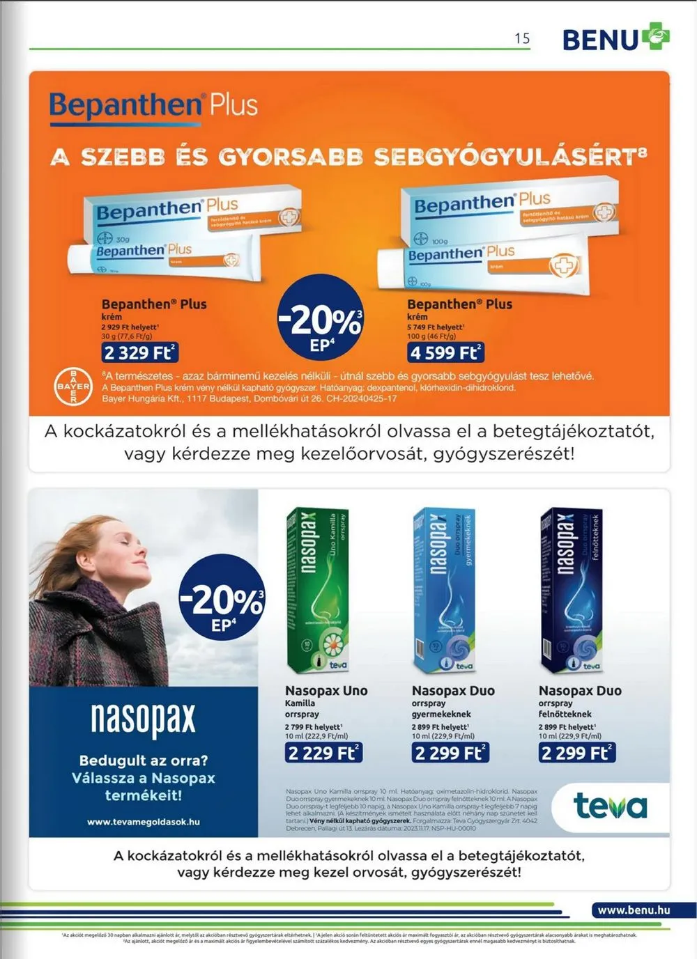 BENU akciós újság 06.01–06.30 – 15. oldal