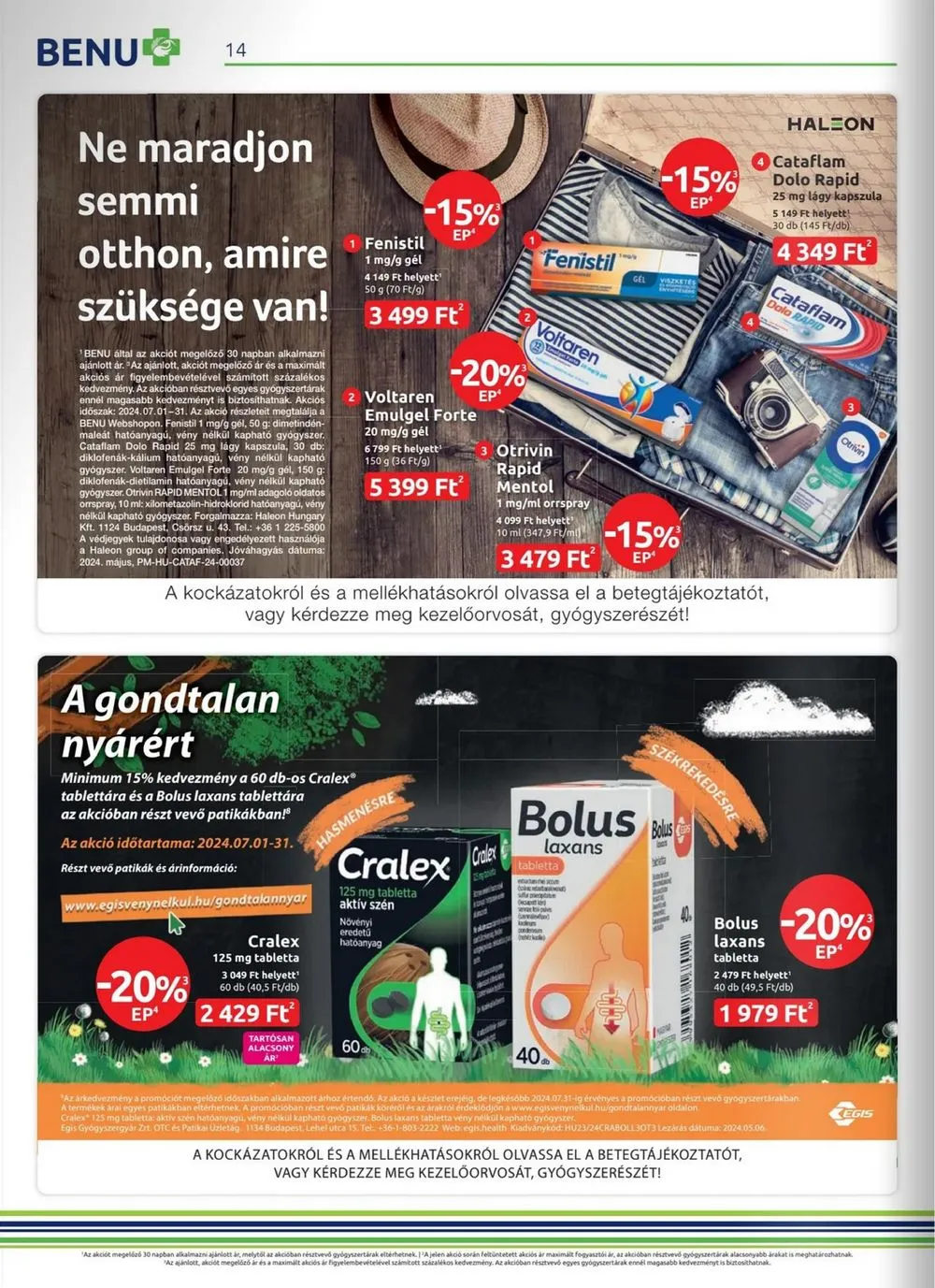 BENU akciós újság 07.01–07.31 – 14. oldal