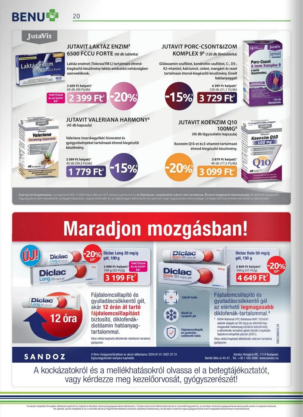 BENU akciós újság 07.01–07.31 – 20. oldal