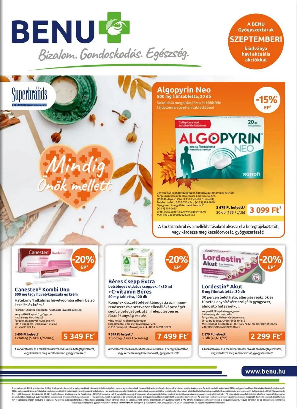 BENU akciós újság 09.01–09.30