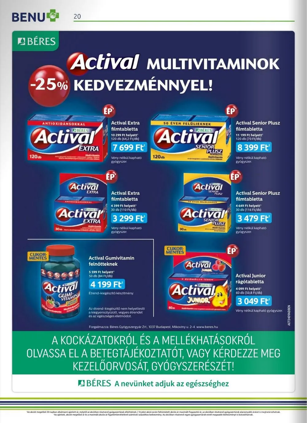 BENU akciós újság 09.01–09.30 – 20. oldal