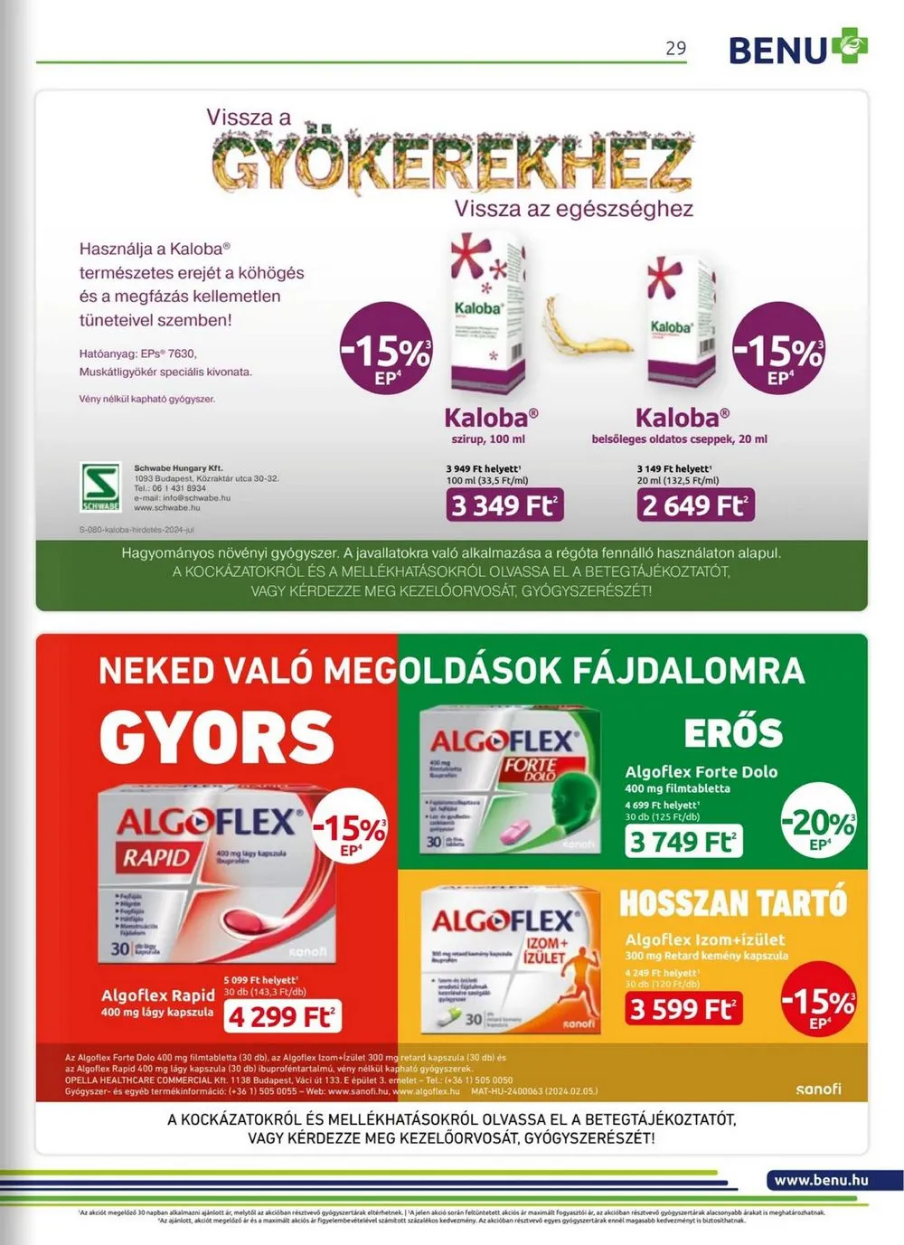 BENU akciós újság 09.01–09.30 – 29. oldal