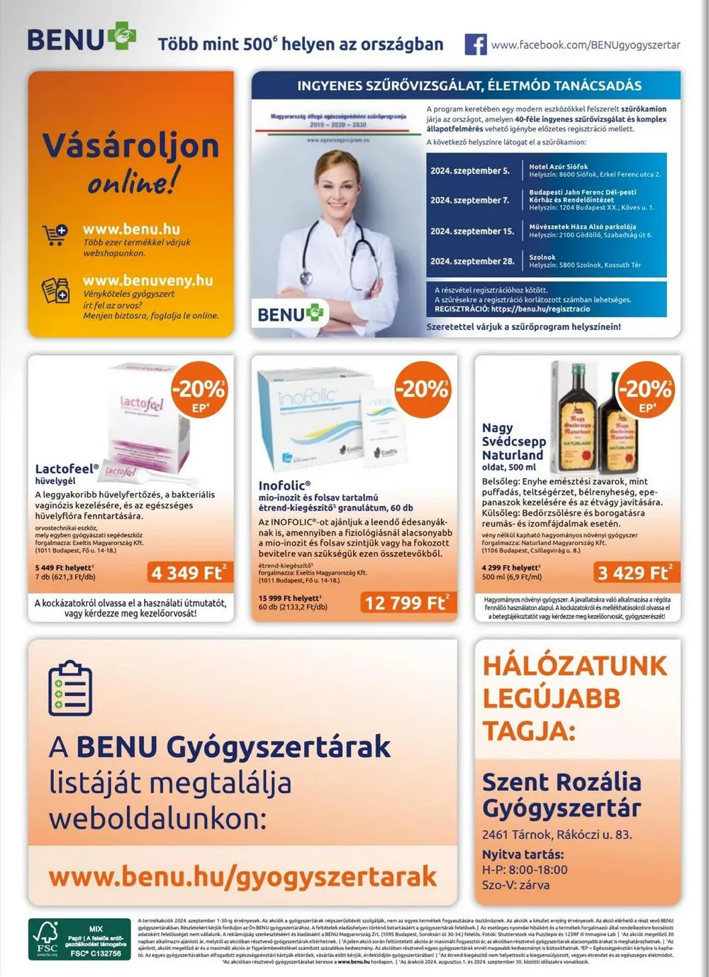 BENU akciós újság 09.01–09.30 – 32. oldal