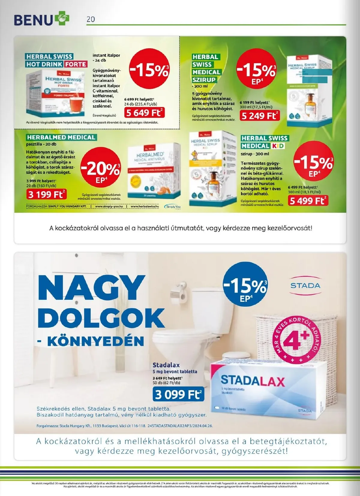 BENU akciós újság 11.01–11.30 – 20. oldal