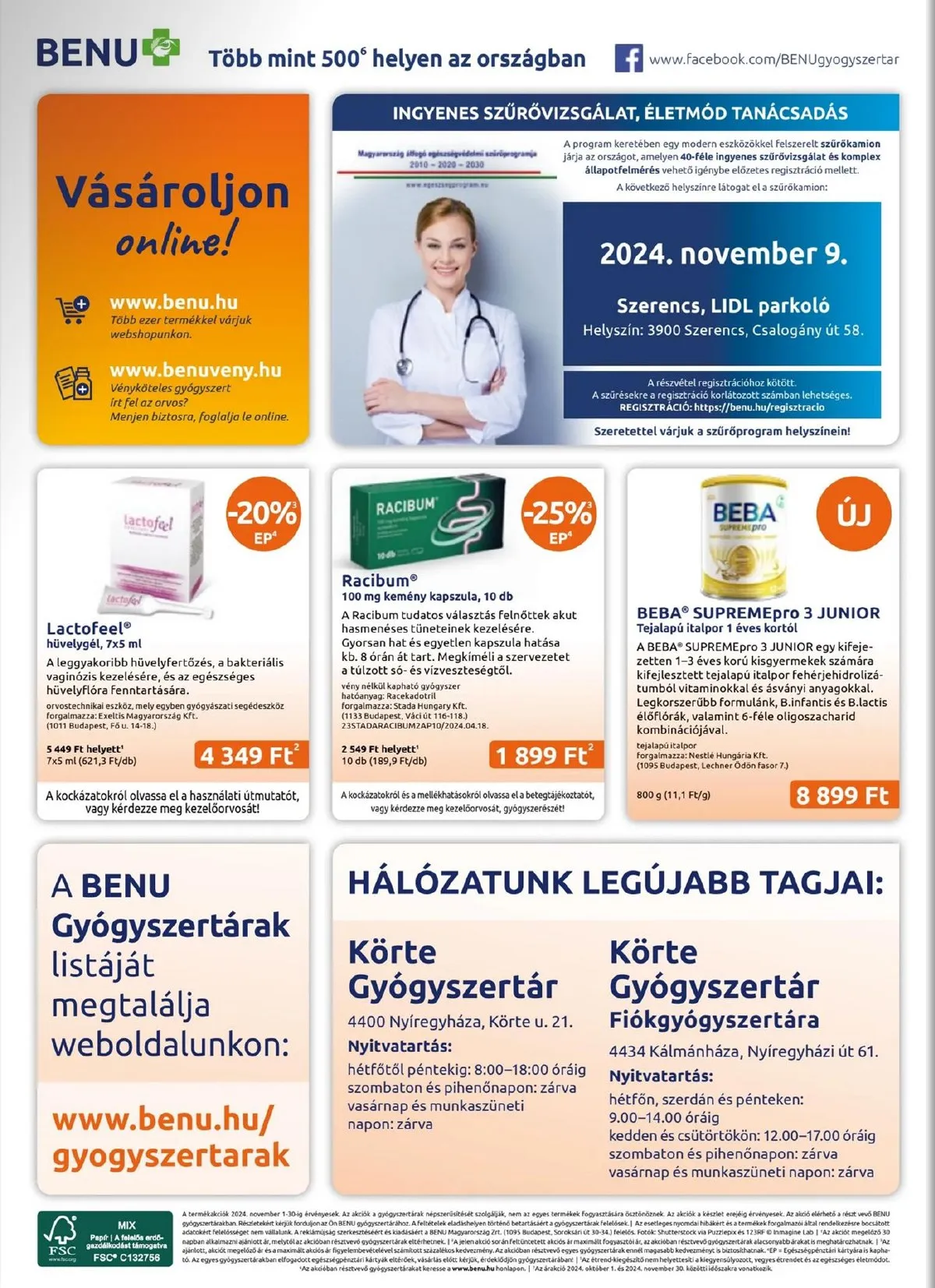 BENU akciós újság 11.01–11.30 – 32. oldal