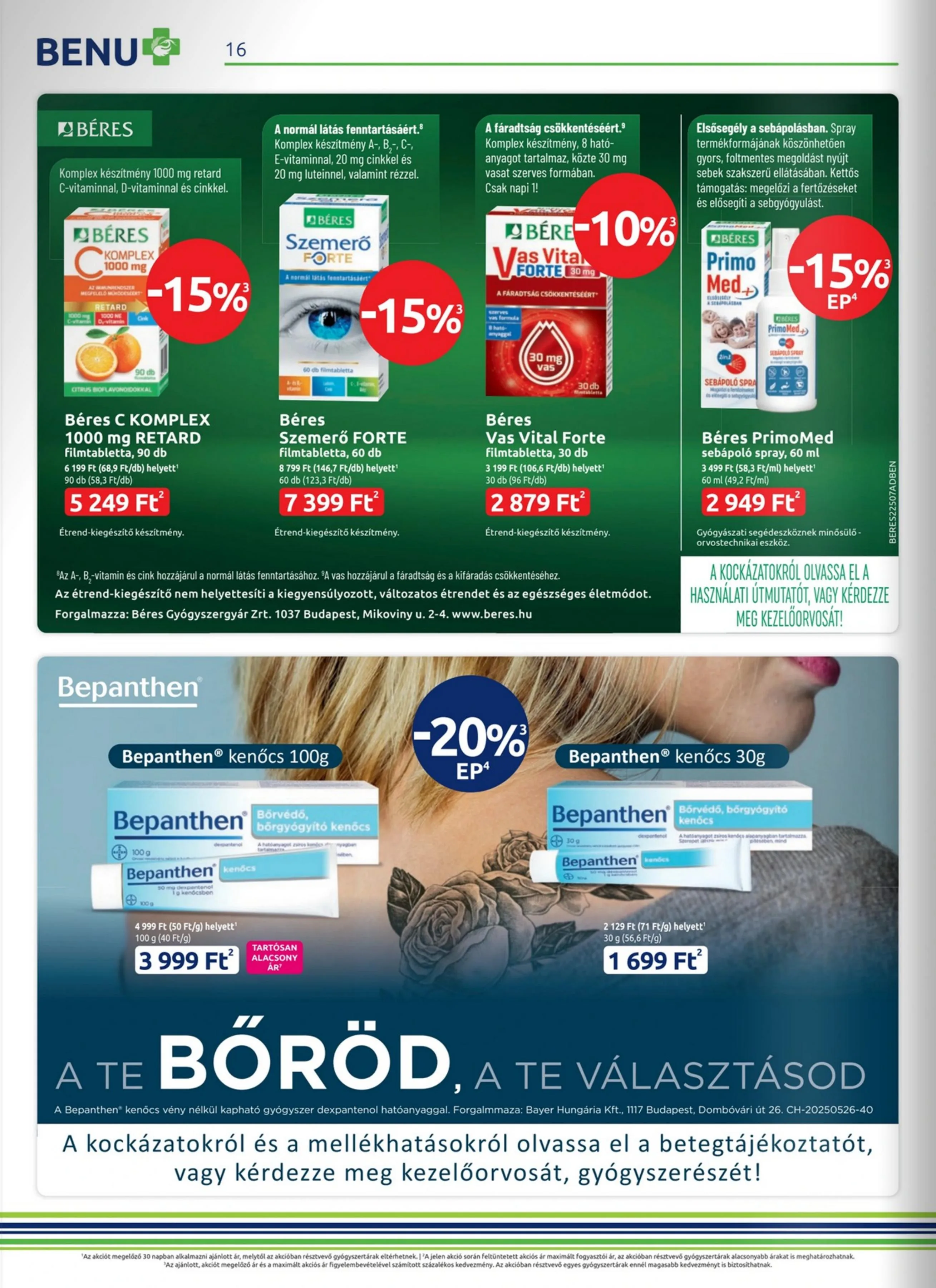 BENU akciós újság 07.01–07.31 – 16. oldal