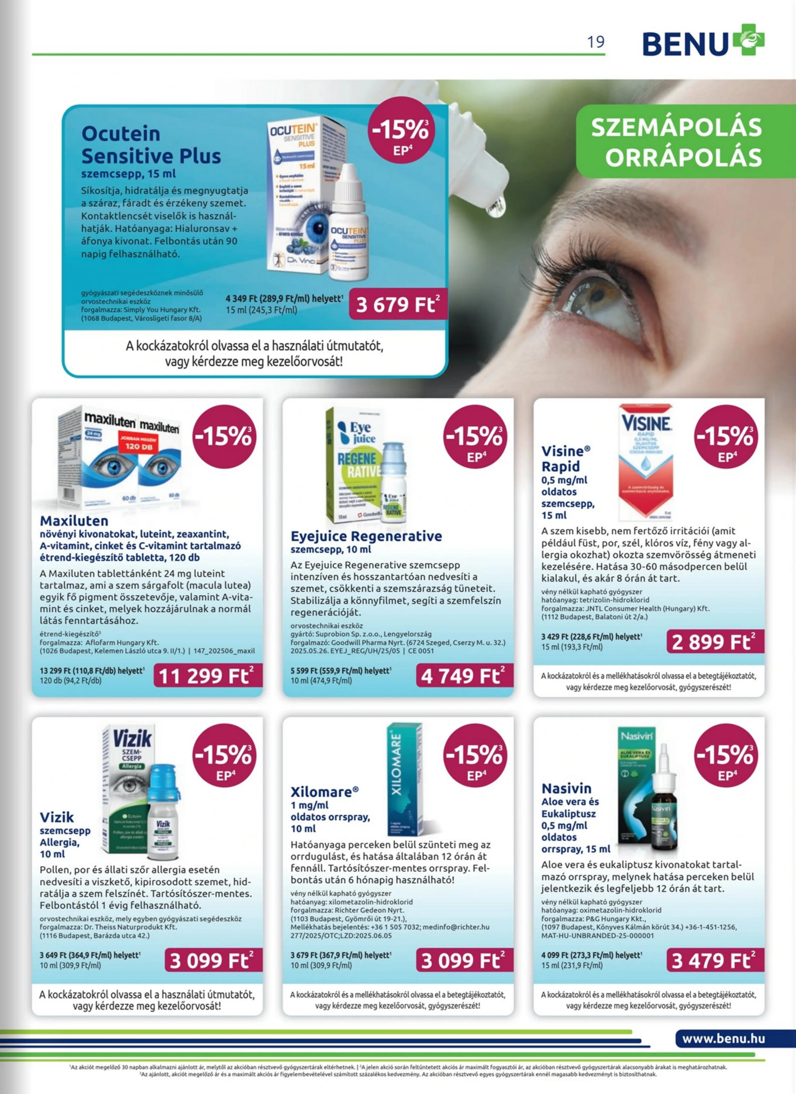 BENU akciós újság 07.01–07.31 – 19. oldal