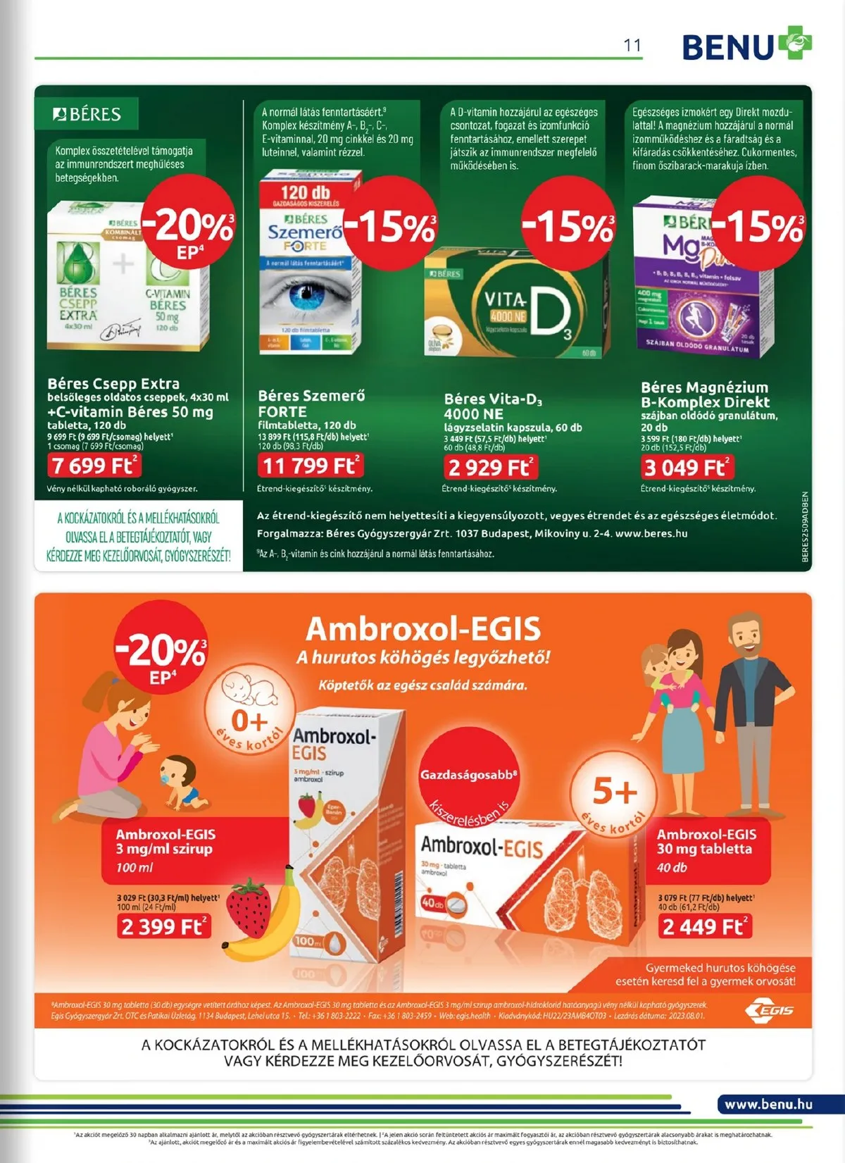 BENU akciós újság 09.01–09.30 – 11. oldal