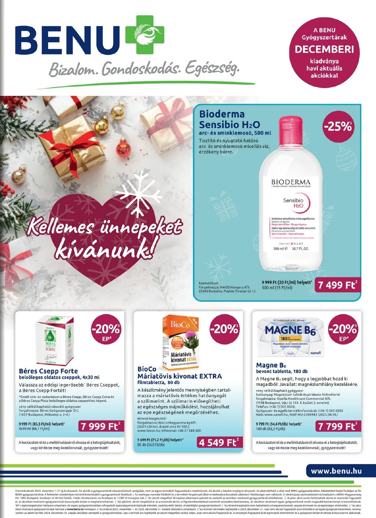 BENU akciós újság 12.01–12.31