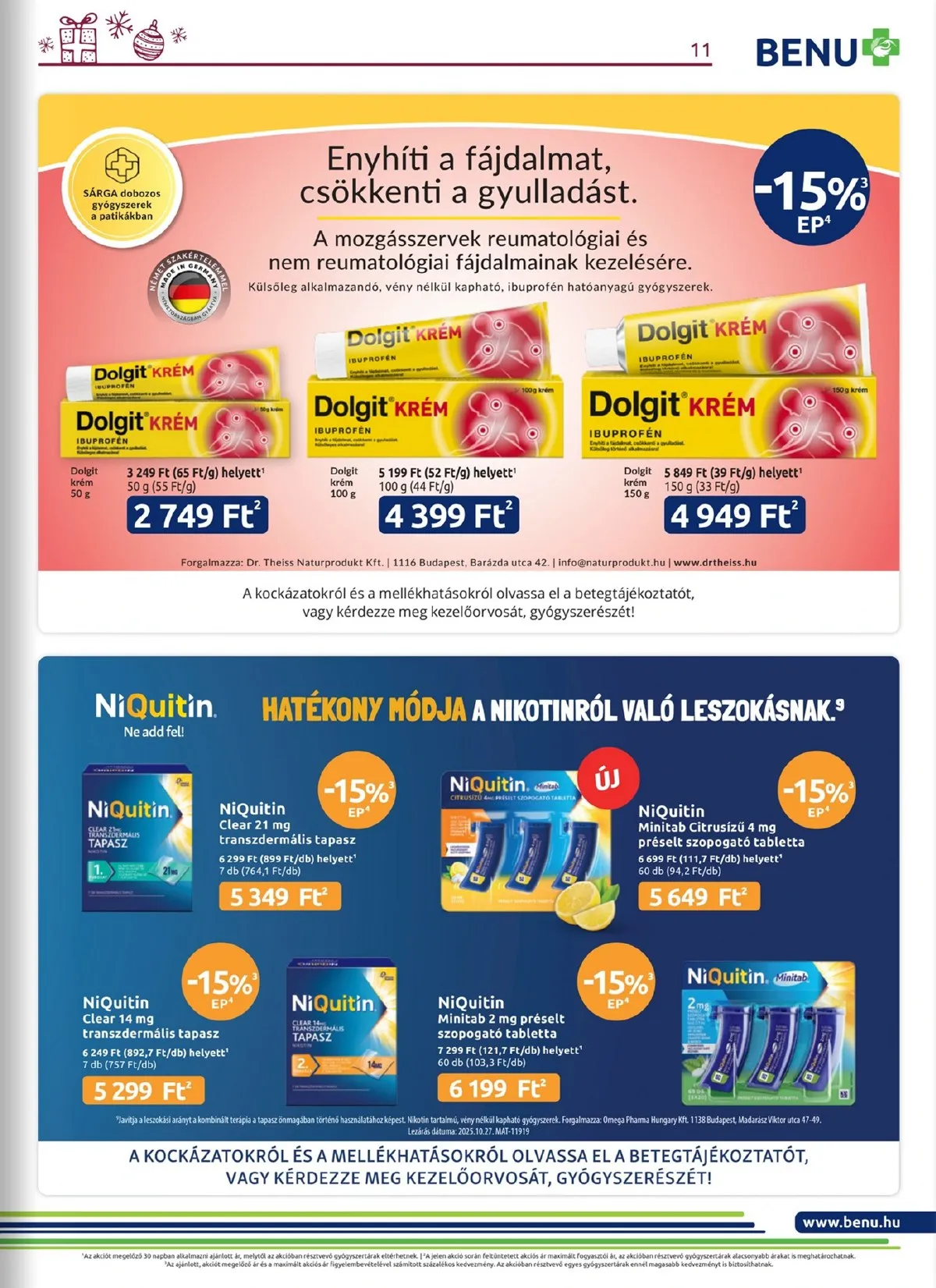BENU akciós újság 12.01–12.31 – 11. oldal