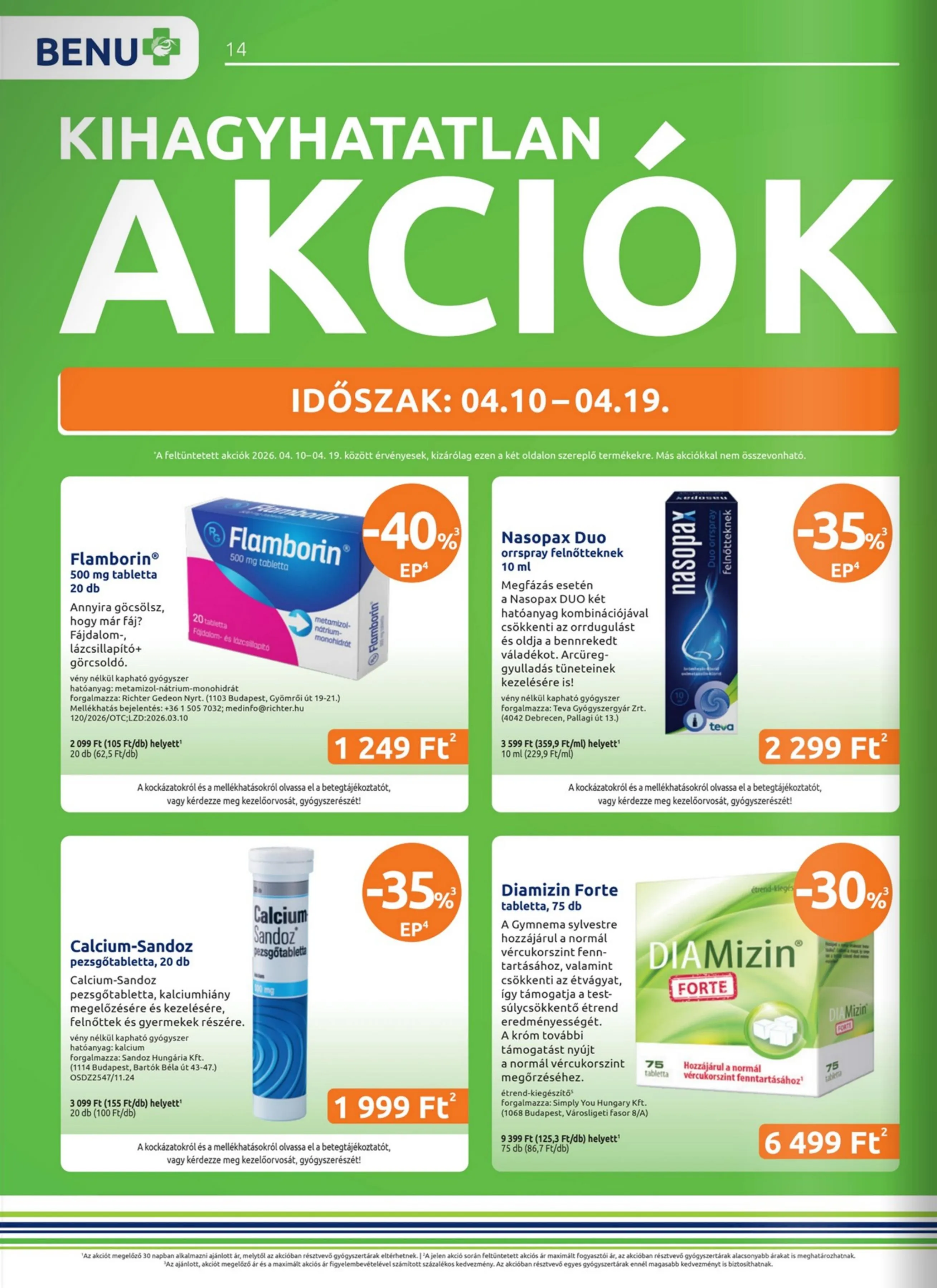BENU akciós újság 04.01–04.30 – 14. oldal
