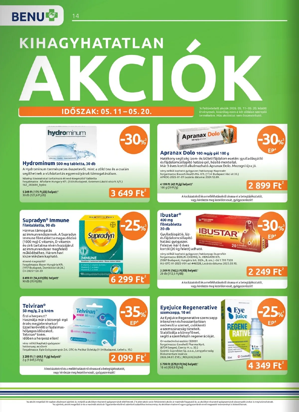 BENU akciós újság 05.01–05.31 – 14. oldal