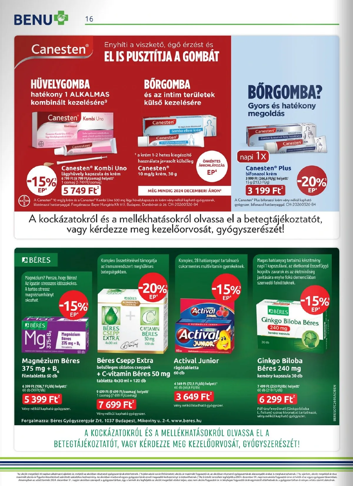 BENU akciós újság 05.01–05.31 – 16. oldal
